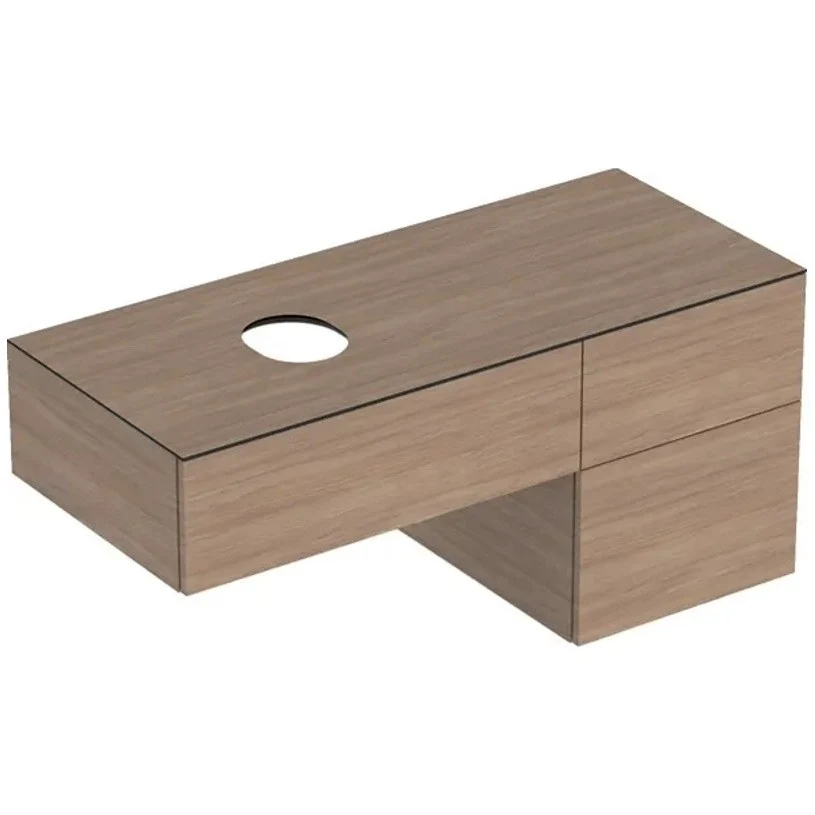 Geberit VariForm Masca lavoar baie 3 sertare 120x51 cm, bej (stejar)