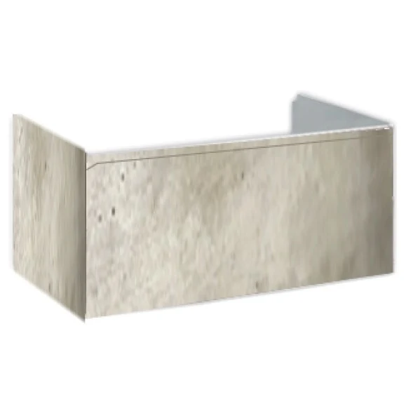 Hatria Grandangolo 100 Masca lavoar baie suspendata 97x49xH36 cm, gri deschis (cement)