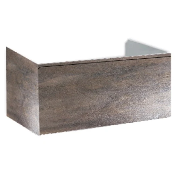 Hatria Grandangolo 100 Masca lavoar baie suspendata 97x49xH36 cm, maro/gri (rust)