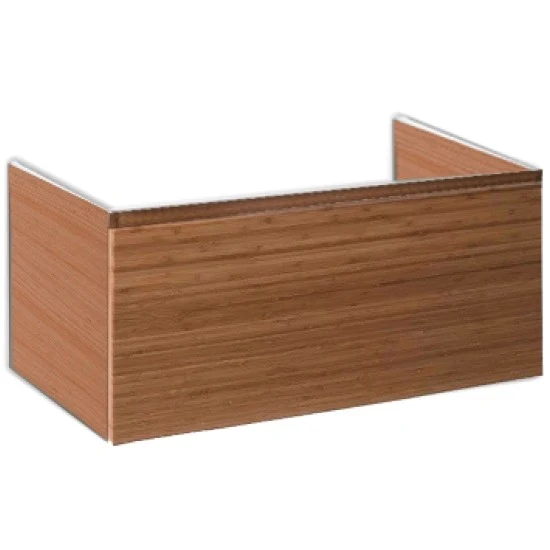 Hatria Grandangolo 100 Masca lavoar baie suspendata 97x49xH36 cm, maro deschis (teak)