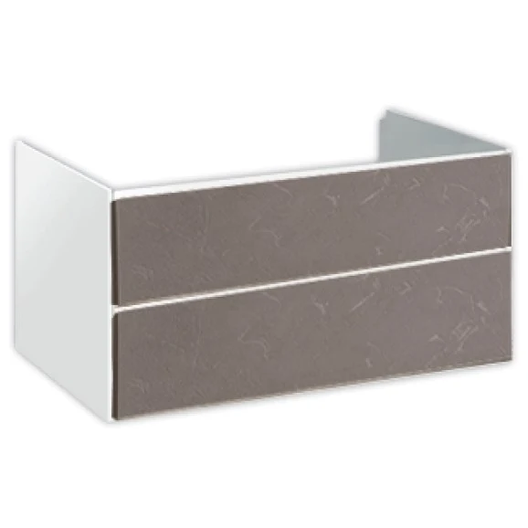 Hatria Grandangolo 100 Masca lavoar baie suspendata 97x49xH48 cm, sertare gri inchis (tortora)