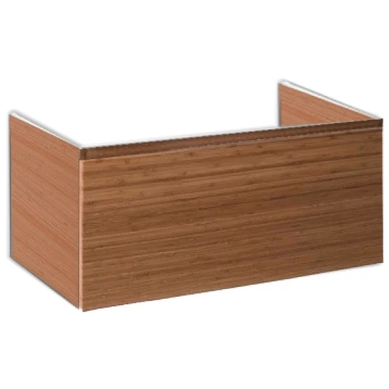 Hatria Grandangolo 75 Masca lavoar baie suspendata 72x49xH36 cm, maro deschis (teak)