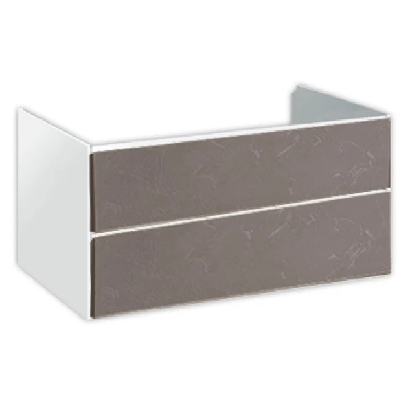 Hatria Grandangolo 75 Masca lavoar baie suspendata 72x49xH48 cm, sertare gri inchis (tortora)