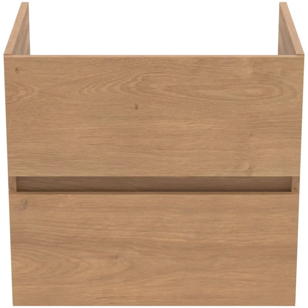 Ideal Standard Eurovit Masca lavoar baie cu doua sertare 60x44 cm 60x44xH55 cm, bej (natural oak)