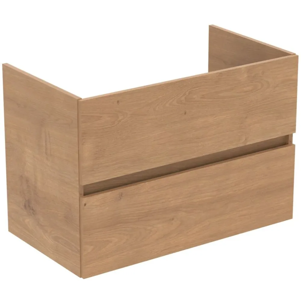 Ideal Standard Eurovit Masca lavoar baie suspendata cu 2 sertare, 80x44xH55 cm, bej (stejar nisip)