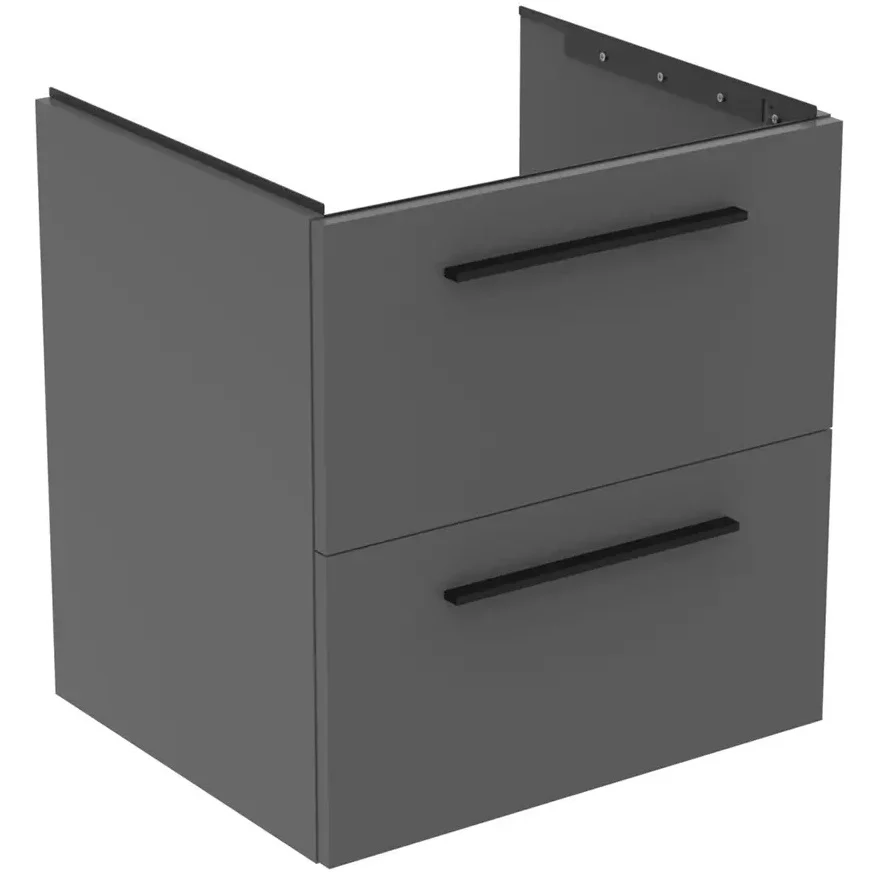Ideal Standard I.Life B Masca lavoar baie suspendata cu 2 sertare 60x51xH63 cm, gri mat