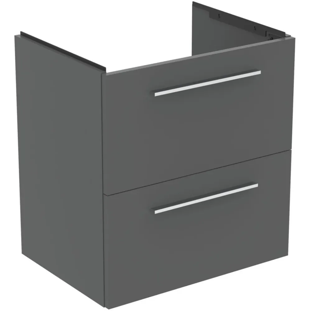 Ideal Standard I.Life Masca lavoar baie suspendata cu doua sertare 60x44xH63 cm, gri mat
