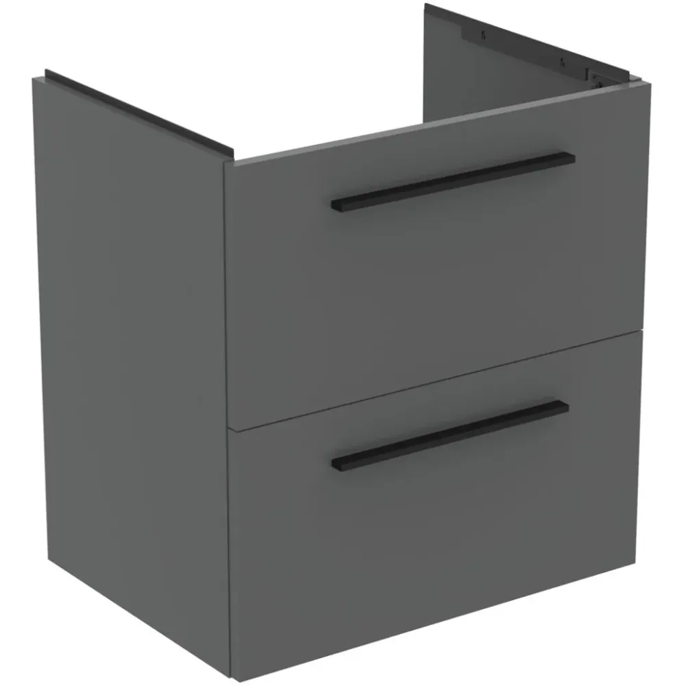 Ideal Standard I.Life Masca lavoar baie suspendata cu doua sertare 60x44xH63 cm, gri mat