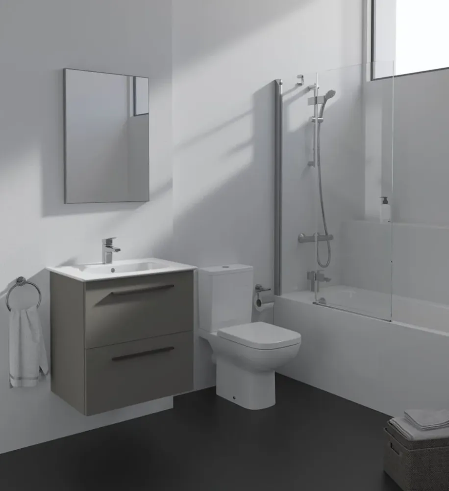 Ideal Standard I.Life Masca lavoar baie suspendata cu doua sertare 60x44xH63 cm, gri mat