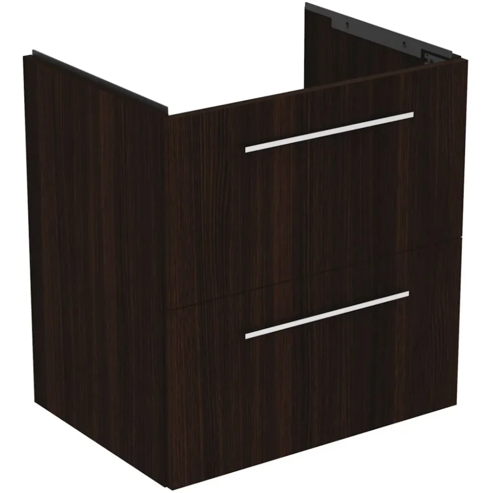 Ideal Standard I.Life Masca lavoar baie suspendata cu doua sertare 60x44xH63 cm, maro inchis