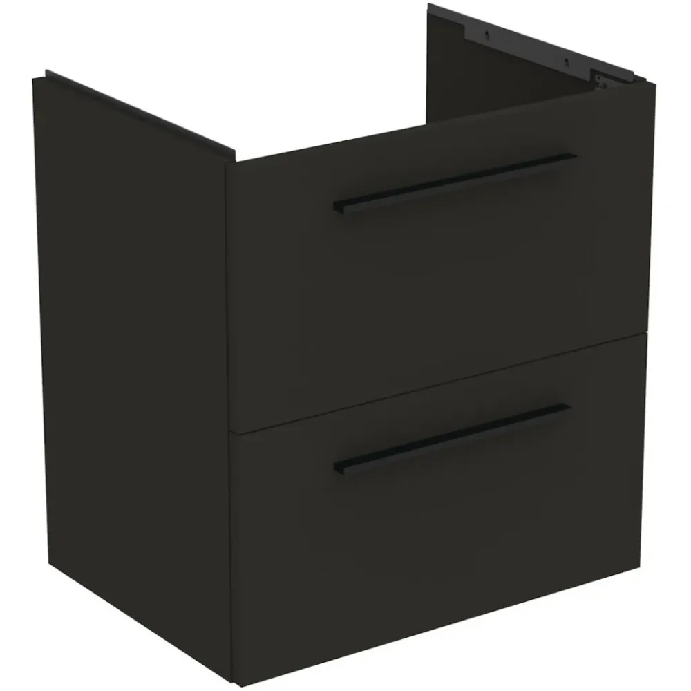 Ideal Standard I.Life Masca lavoar baie suspendata cu doua sertare 80x44xH63 cm, negru mat