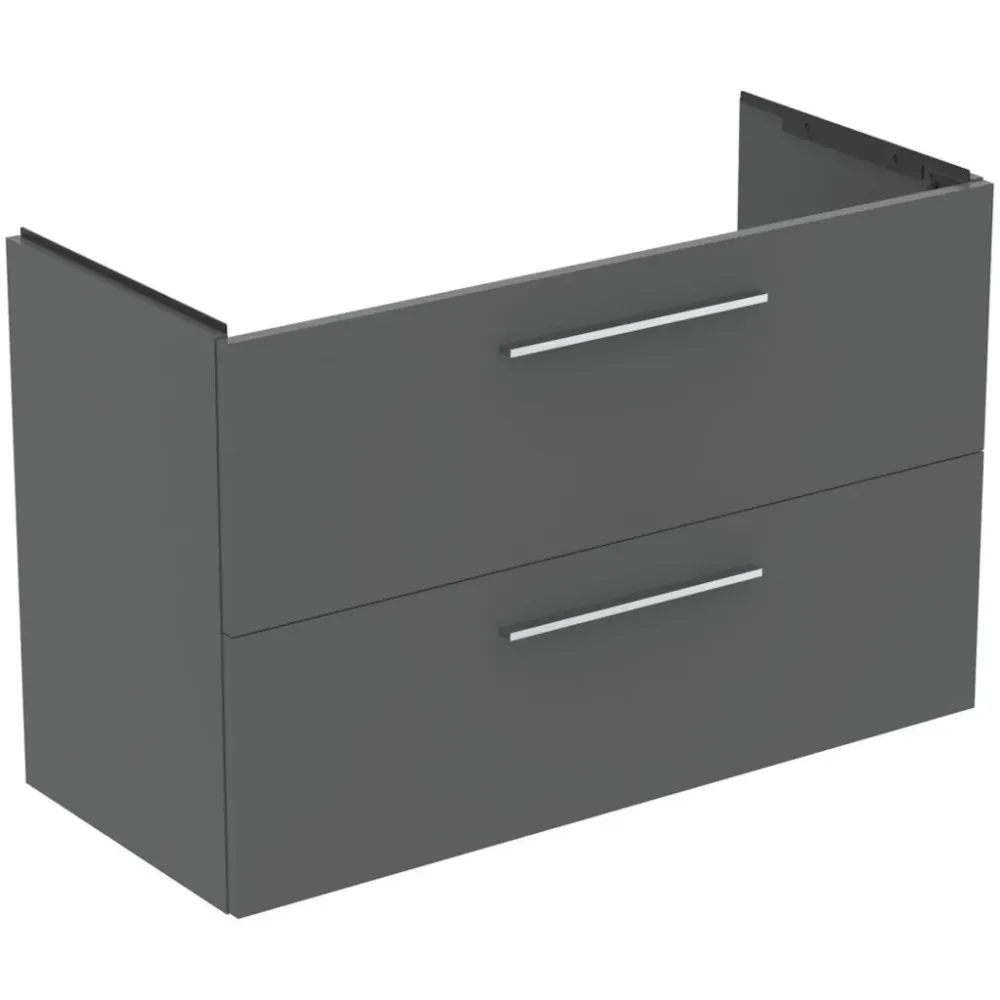 Ideal Standard I.Life Masca lavoar baie suspendata cu doua sertare 100x44xH63 cm, gri mat