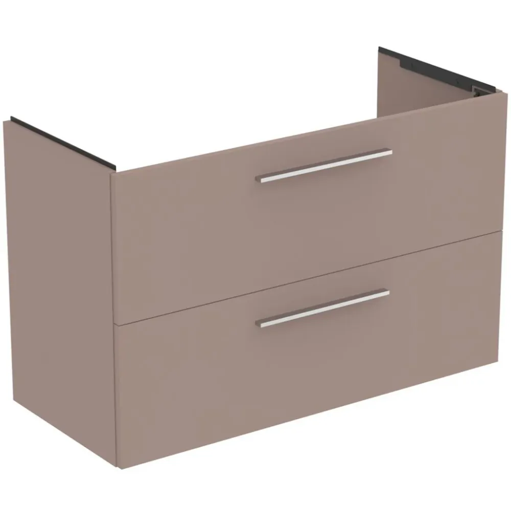 Ideal Standard I.Life Masca lavoar baie suspendata cu doua sertare 100x44xH63 cm, gri bej mat