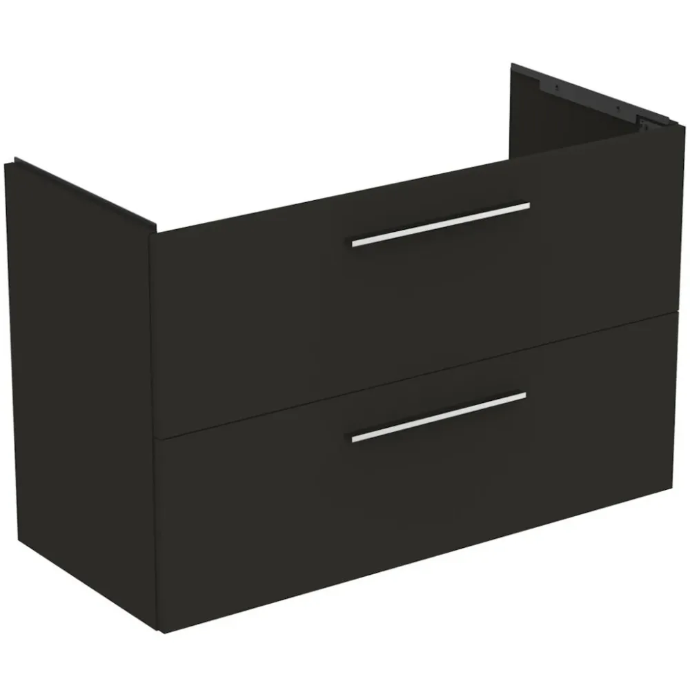 Ideal Standard I.Life Masca lavoar baie suspendata cu doua sertare 100x44xH63 cm, negru mat