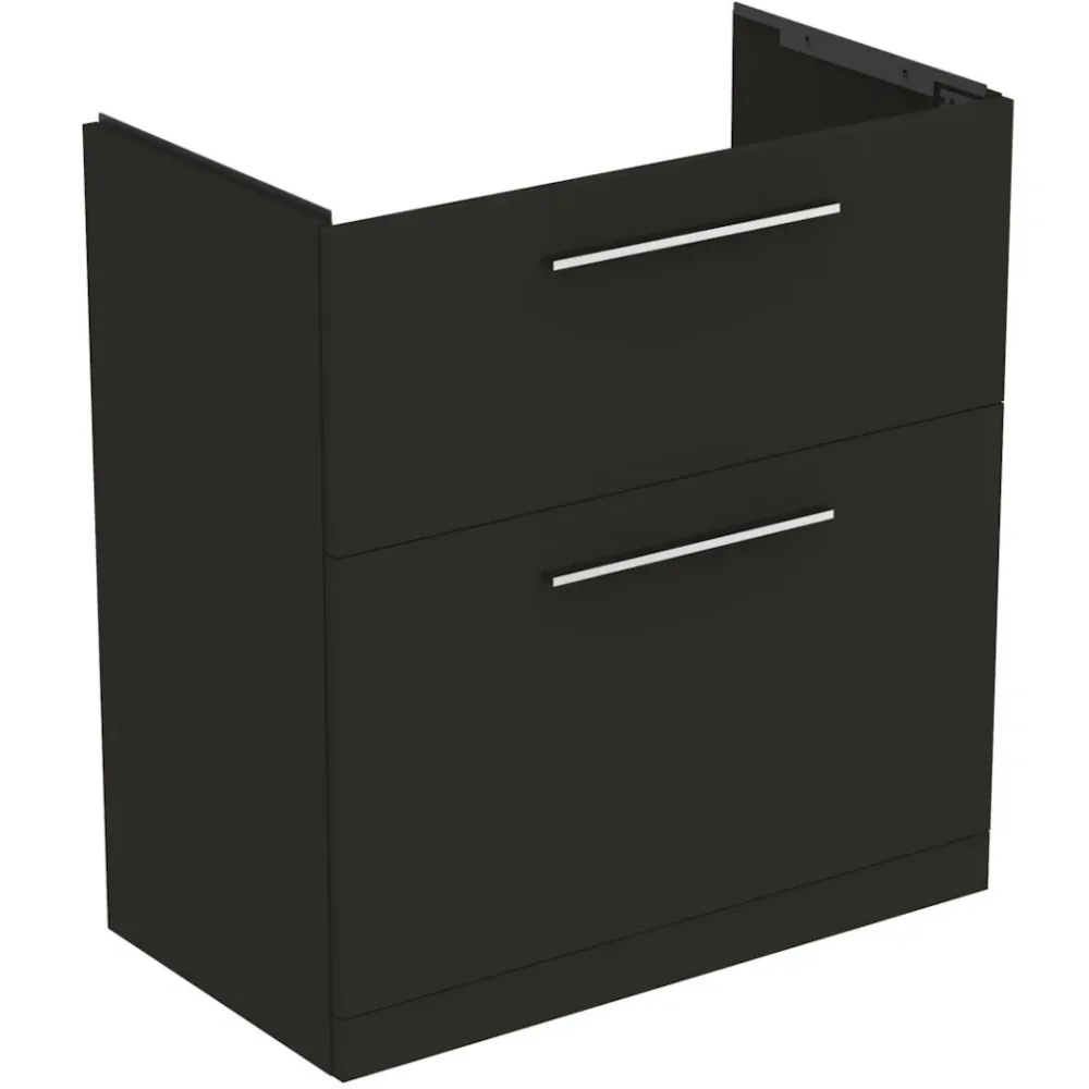 Ideal Standard I.Life Masca lavoar baie cu doua sertare 60x44xH85 cm, negru mat