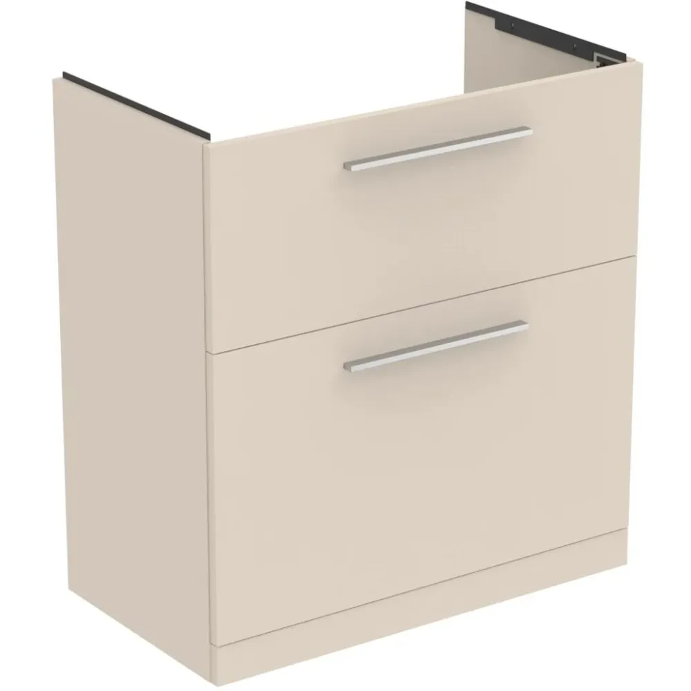 Ideal Standard I.Life Masca lavoar baie cu doua sertare 80x44xH85 cm, bej nisipiu mat
