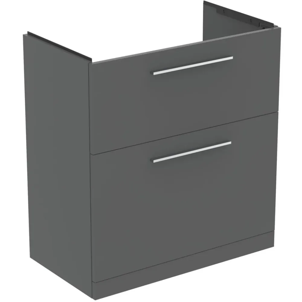 Ideal Standard I.Life Masca lavoar baie cu doua sertare 80x44xH85 cm, gri mat