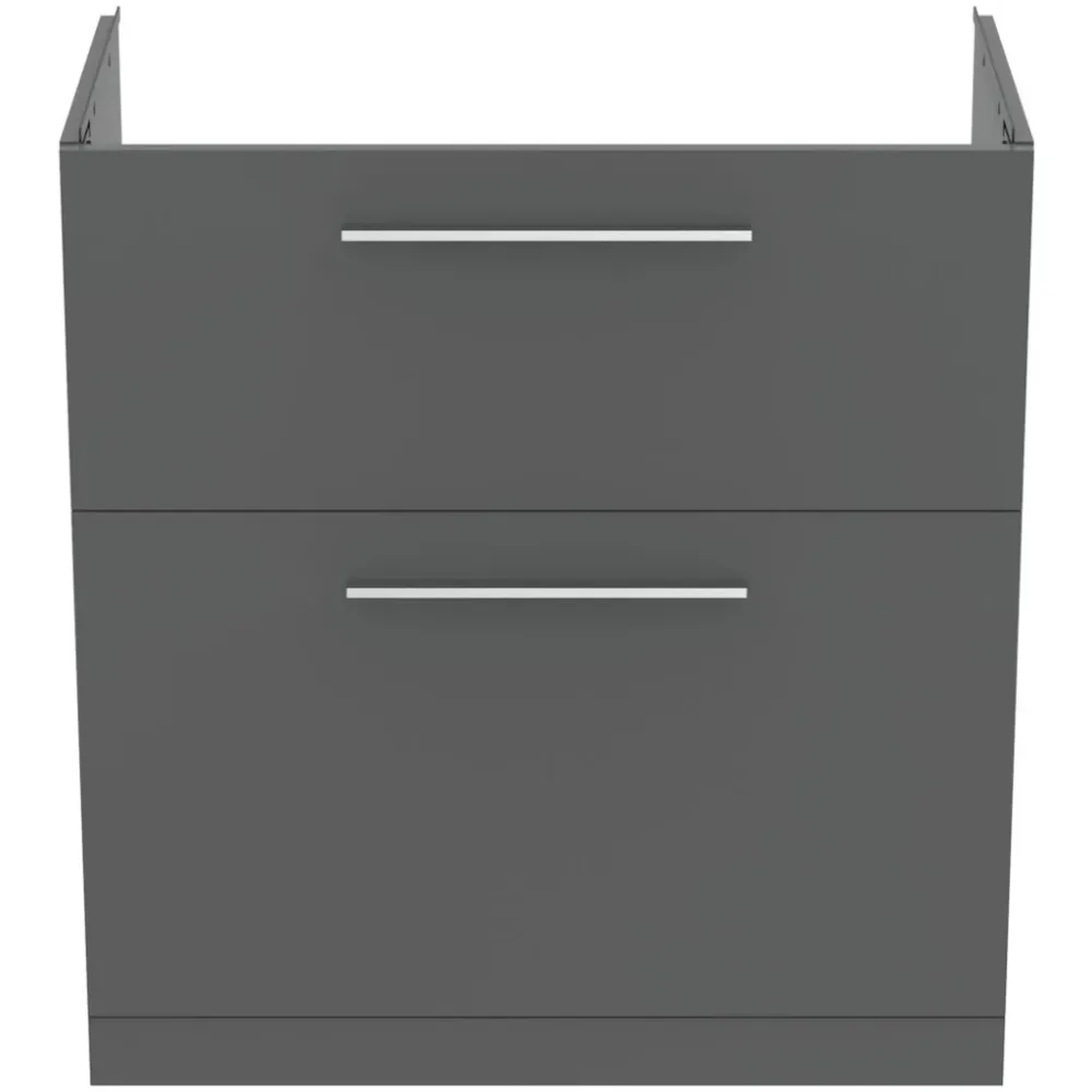 Ideal Standard I.Life Masca lavoar baie cu doua sertare 80x44xH85 cm, gri mat