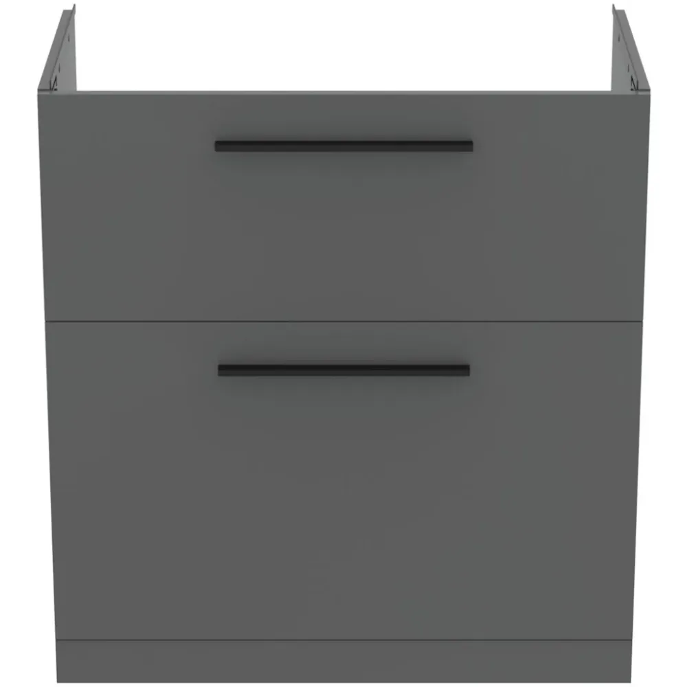 Ideal Standard I.Life Masca lavoar baie cu doua sertare 80x44xH85 cm, gri mat