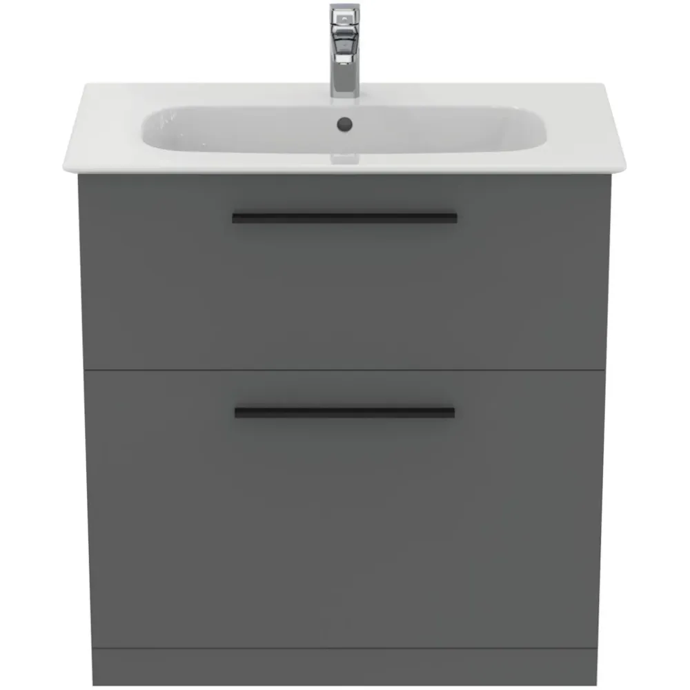 Ideal Standard I.Life Masca lavoar baie cu doua sertare 80x44xH85 cm, gri mat