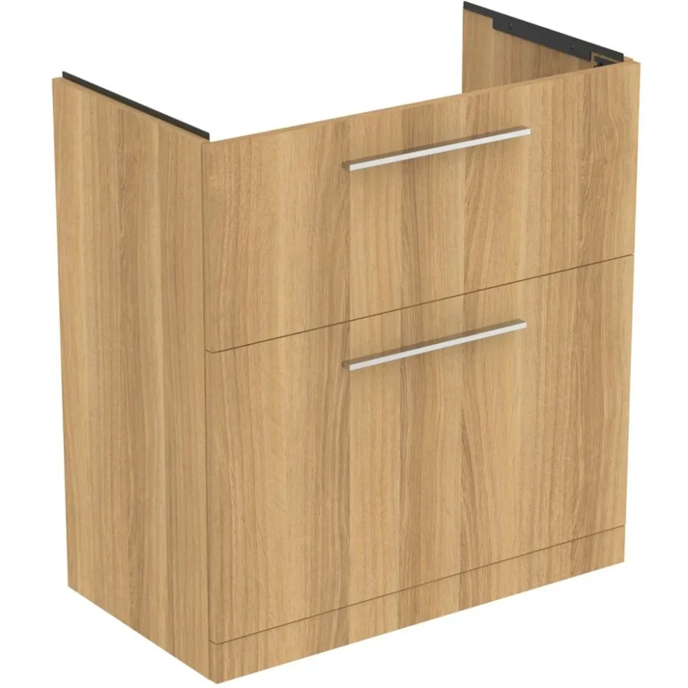 Ideal Standard I.Life Masca lavoar baie cu doua sertare 80x44xH85 cm, stejar