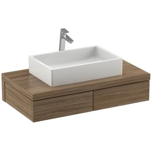 Ravak SD Formy Masca lavoar baie cu blat si doua sertare 120x55 cm, maro (nuc)