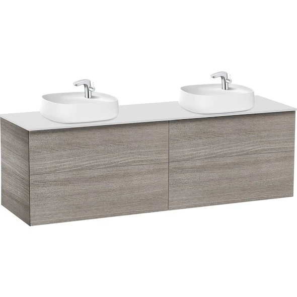 Roca Beyond Masca lavoar baie pentru lavoare 58 cm pe blat, 160x50xH52 cm, stejar inchis (city oak)