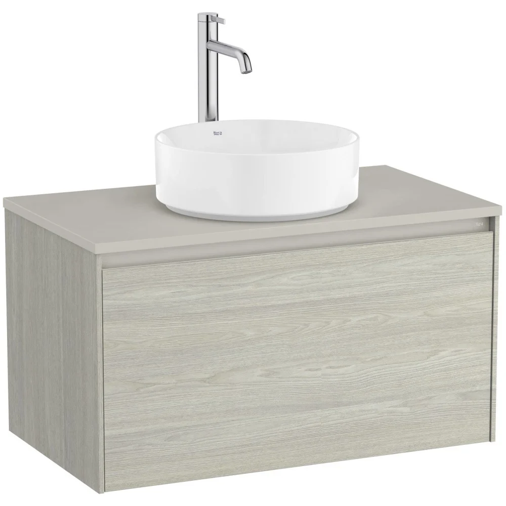 Roca Ona Masca lavoar baie cu blat si 1 sertar 79x46 cm, bej