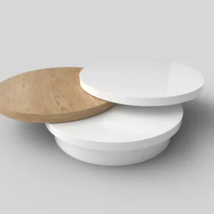 Masa rotunda alba lemn Michelle, Ø80XH27 CM