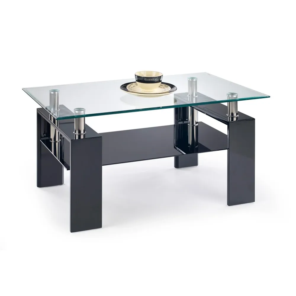 Masa sticla neagra Diana H, 110X60X55 CM