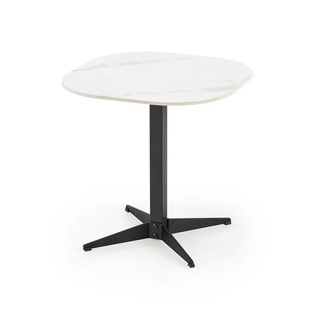 Masuta BORNA S, alb/negru, ceramica/metal, 50x50x50 cm