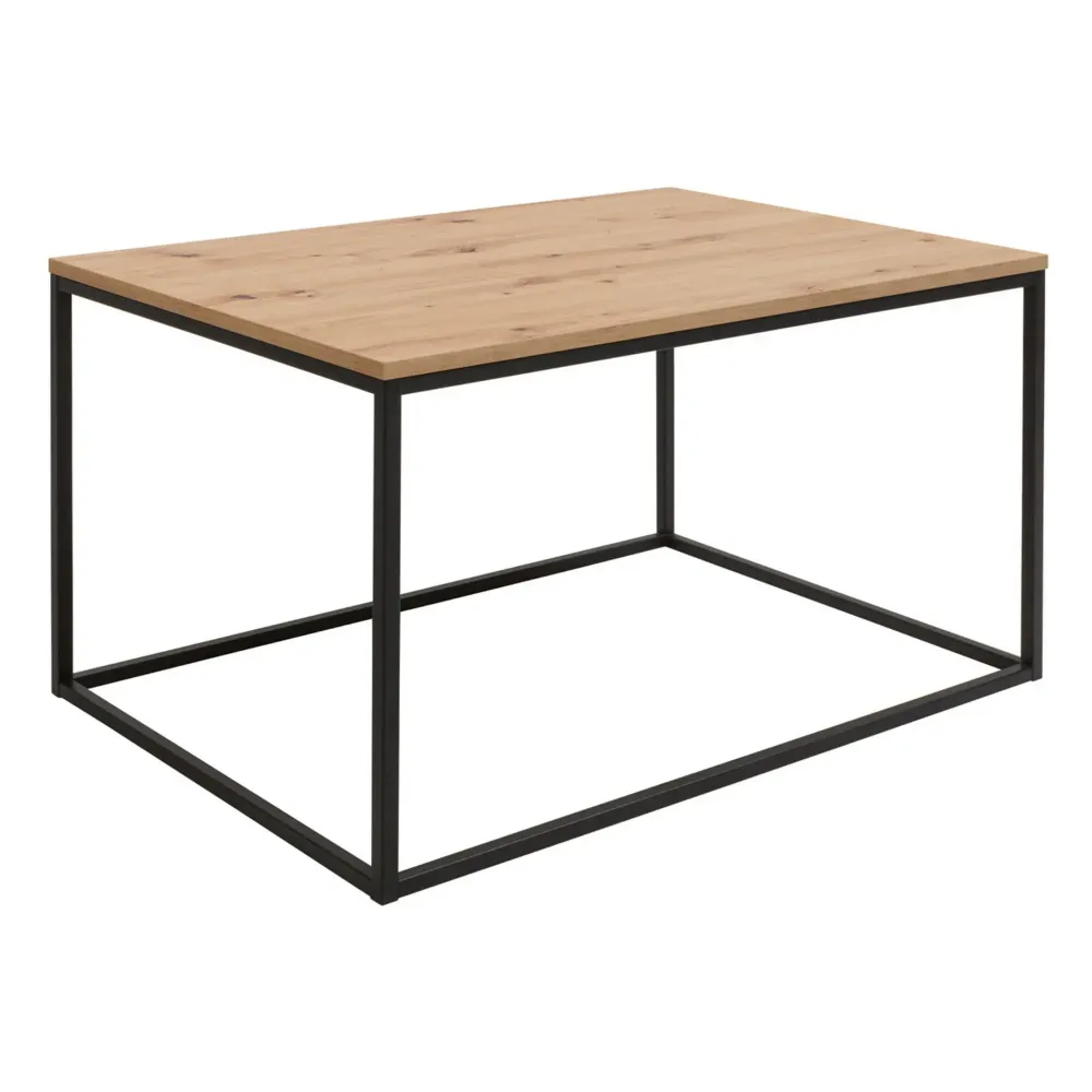 Masuta cafea AROZ, stejar artisan/negru, PAL/metal, 100x69x53 cm
