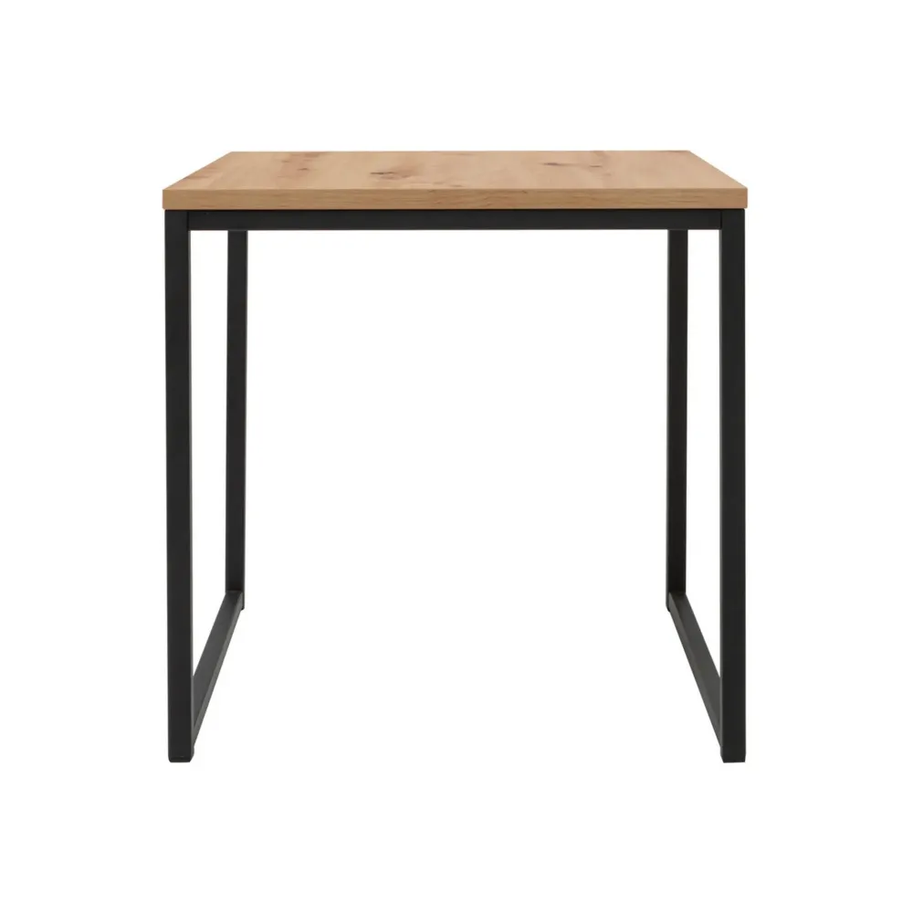 Masuta cafea AROZ, stejar artisan/negru, PAL/metal, 50x50 cm