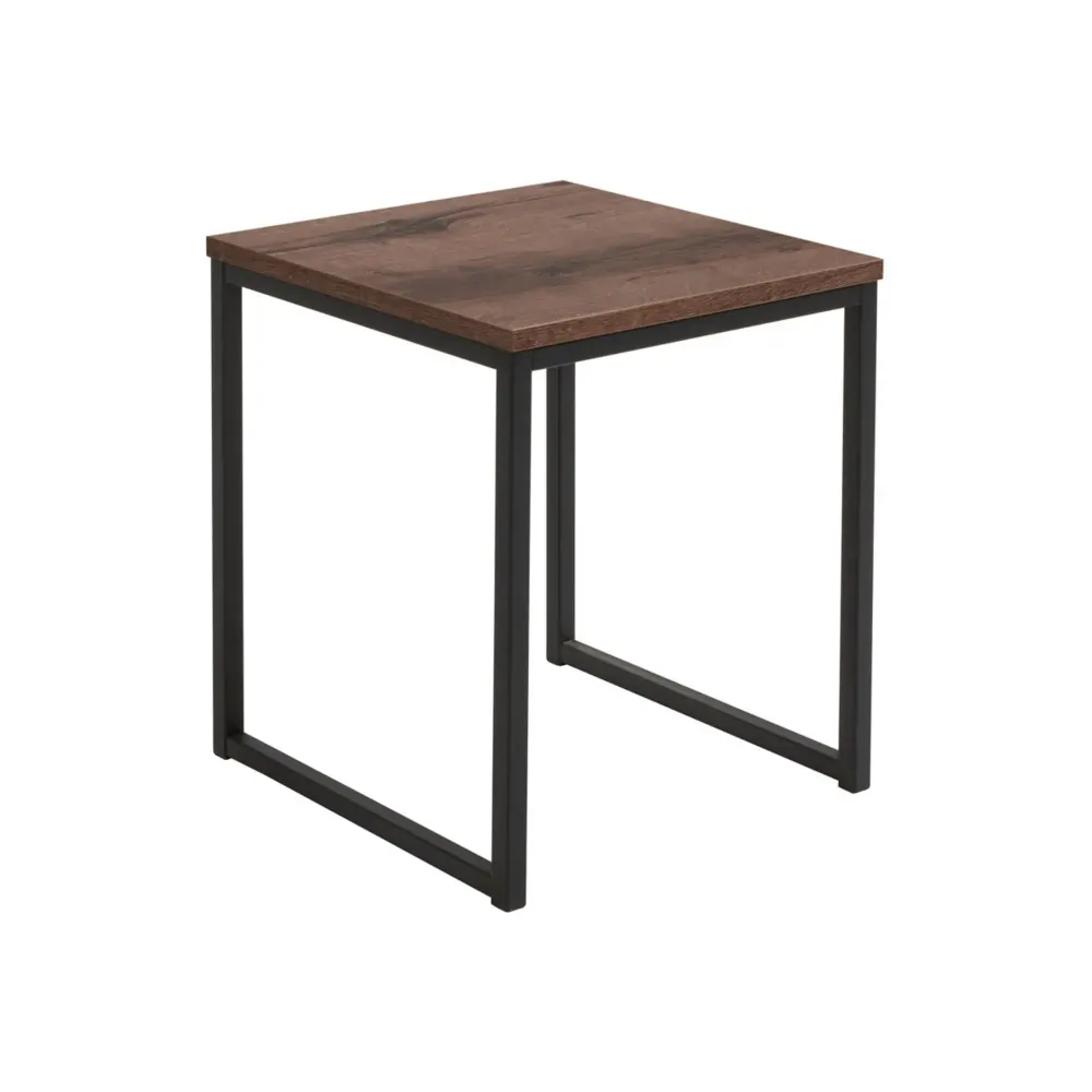 Masuta cafea AROZ, stejar/negru, PAL/metal, 50x50x50 cm