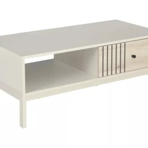 Masuta cafea FROST L5, stejar alpin/alb, PAL/metal, 100x50x40 cm
