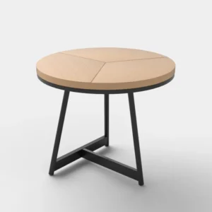 Masuta cafea Karida S, stejar natural/negru, 45x49 cm