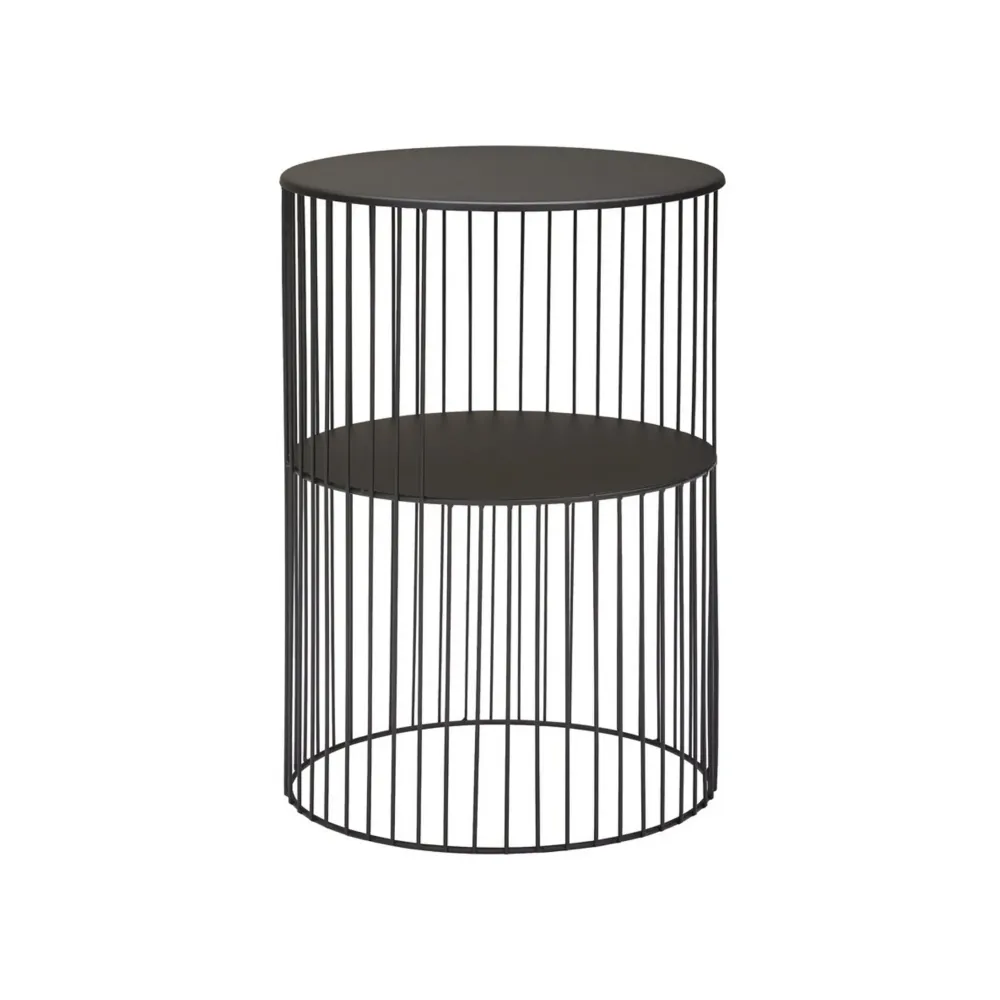 Masuta cafea MARIO, negru, metal, 39x39x55 cm