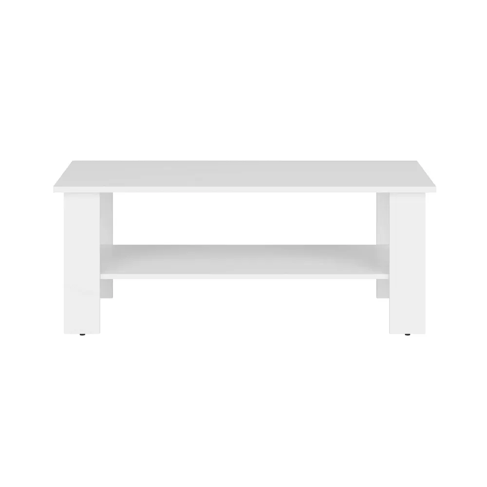 Masuta cafea NEPO PLUS, PAL, alba, 115X56X45.5 cm