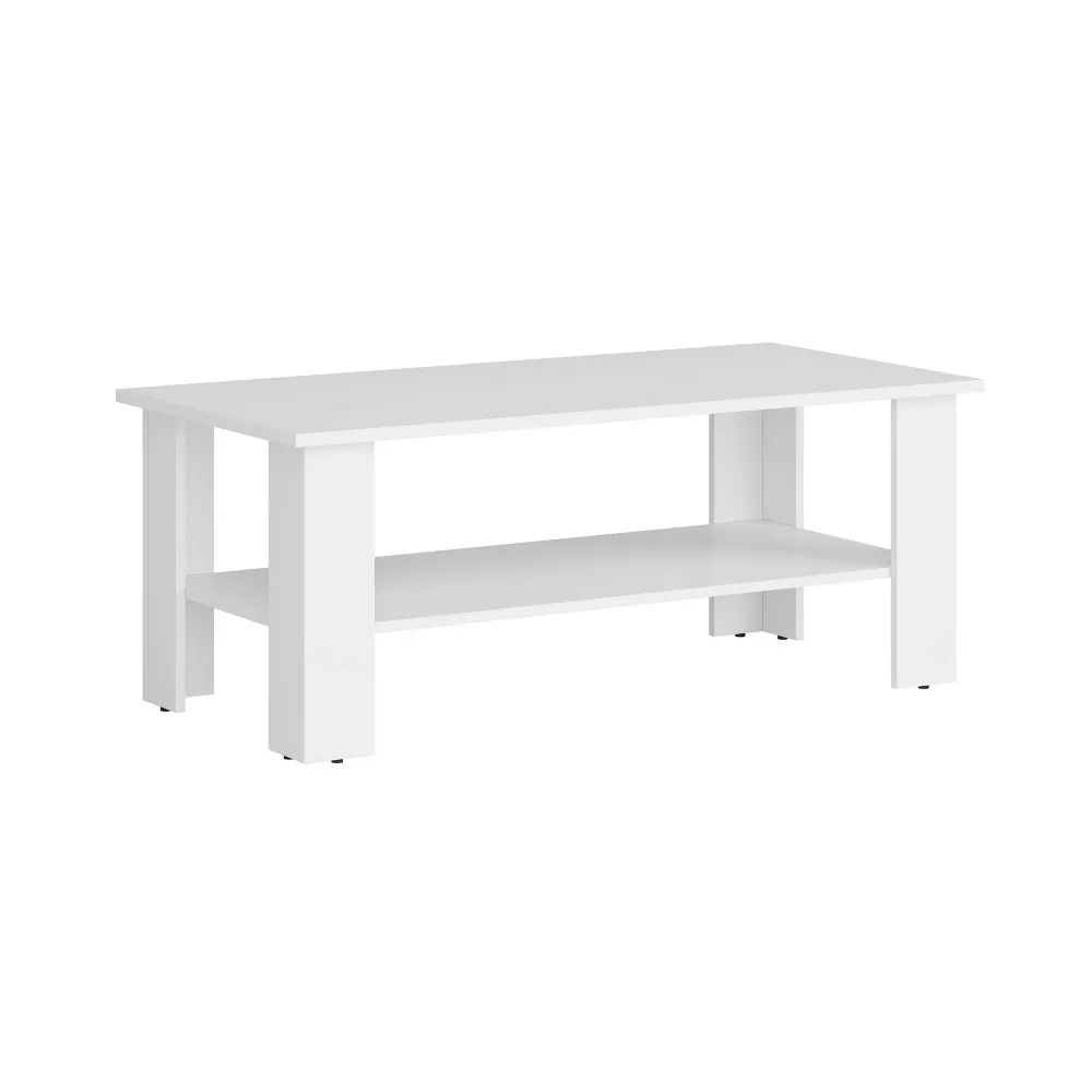 Masuta cafea NEPO PLUS, PAL, alba, 115X56X45.5 cm
