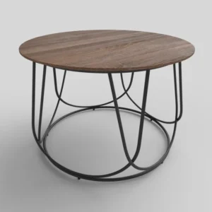 Masuta cafea Nubira, nuc/negru, 60x41 cm