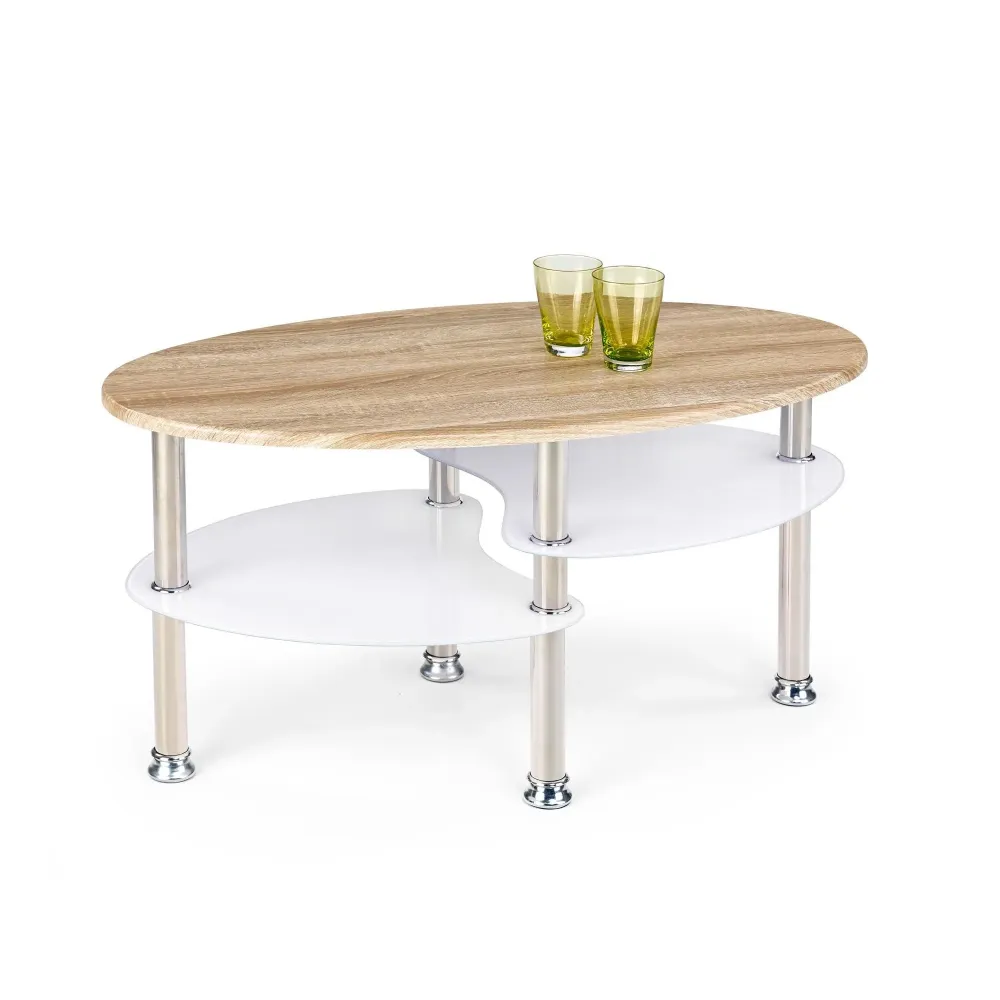 Masuta de cafea pentru living stejar sonoma-alb Medea, 90X50X45 CM