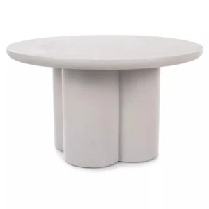 Masuta cafea ROSALIA, gri deschis, microciment, 80x45 cm