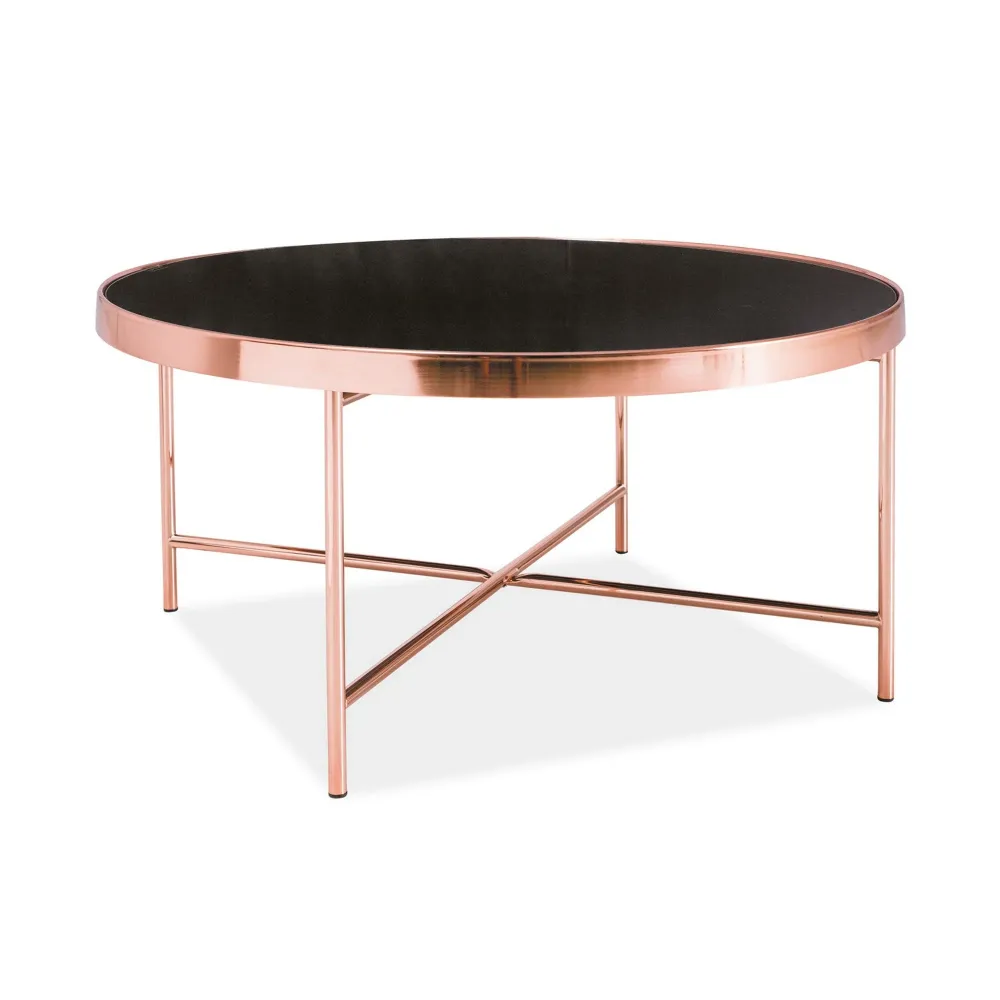 Masuta cafea sticla Gina B, sticla/metal, 82X40