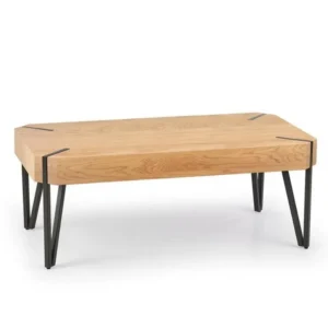 Masuta Emily, stejar auriu/negru, 110x60x42 cm