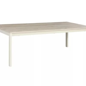Masuta FROST L1, stejar alpin/alb, PAL/metal, 120x60x40 cm