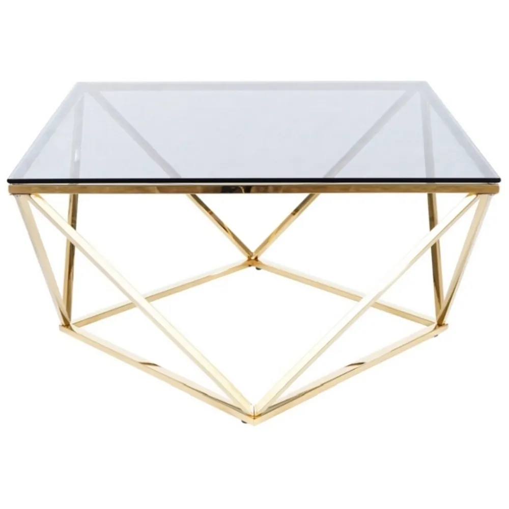 Masuta living metal Silver , aurie, 80x80x45 cm