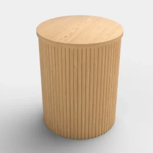 Masuta mica cafea rotunda din lemn Woody S, 40x50 cm