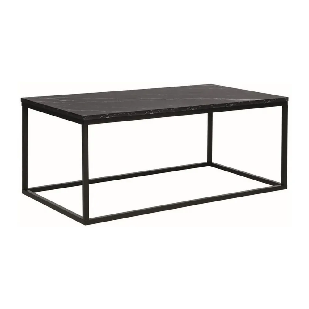Masuta ROSSI , efect de marmura neagra, PAL/metal, 110x60x45 cm