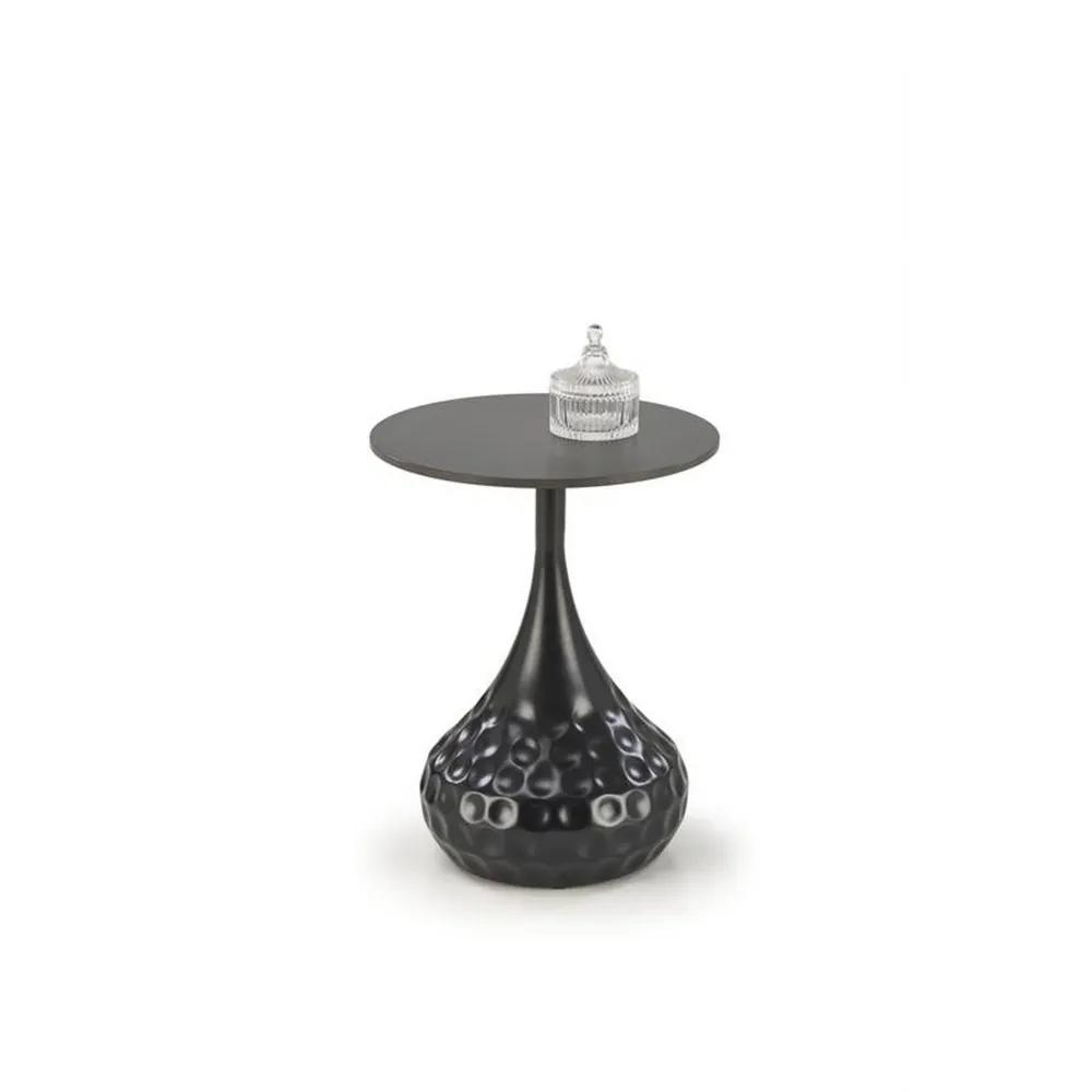 Masuta VERDE, negru, ceramica/metal, 40x40x52 cm