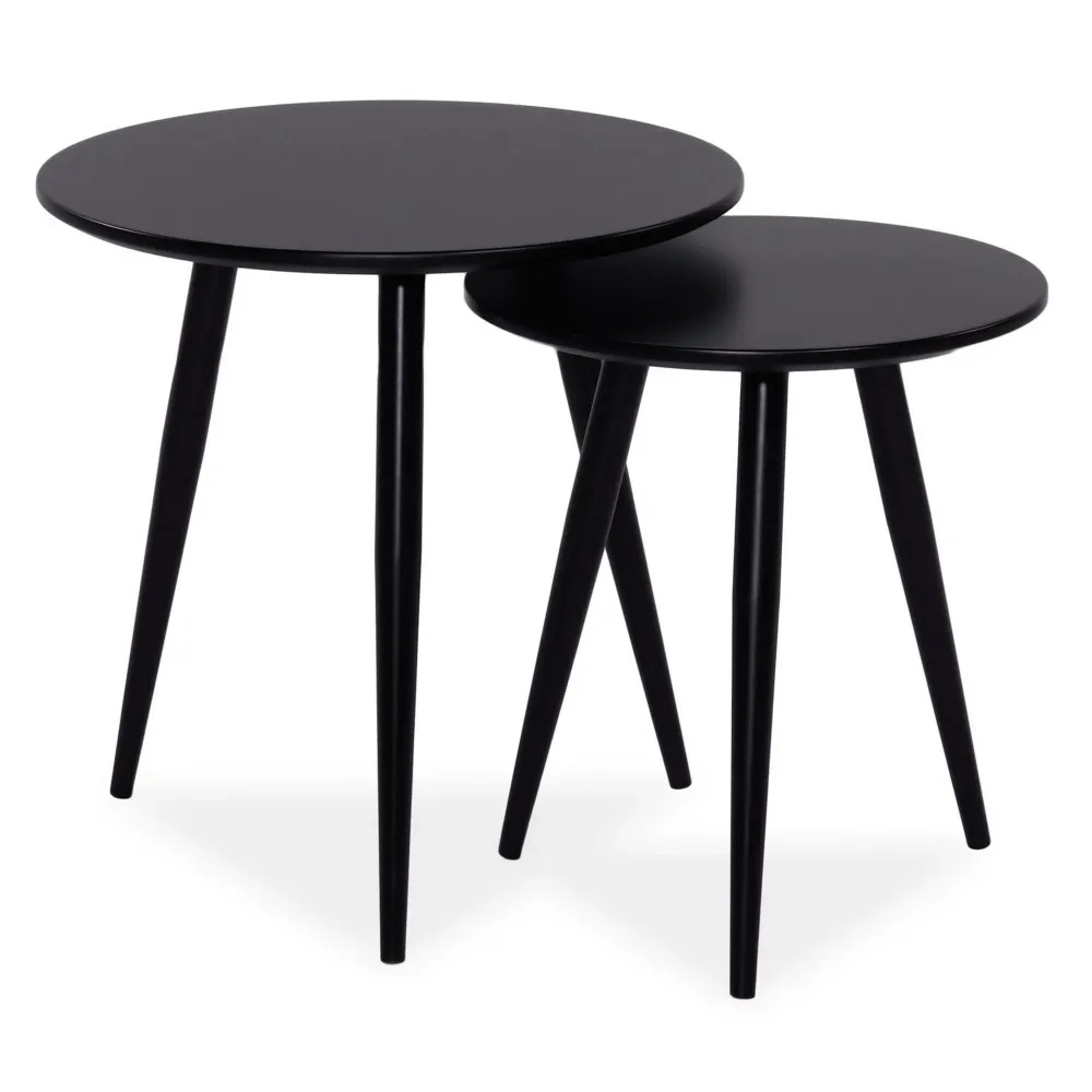 Mese living negre Cleo, metal, 50X50